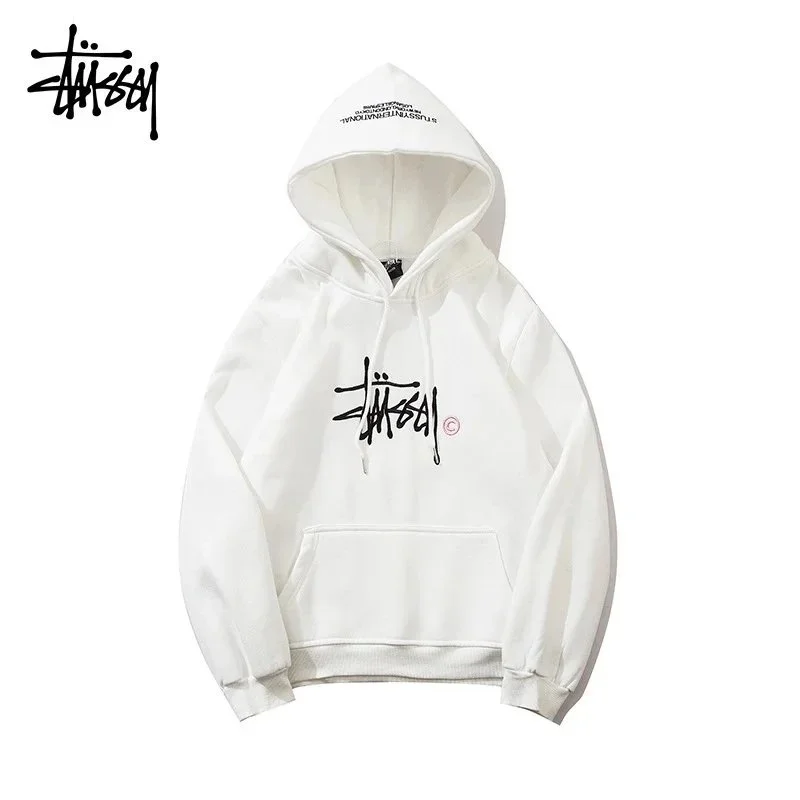 Stussy Stussy Stüssy White Hoodie with Script Logo White - 1