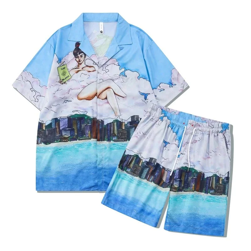 14蓝湖 Cityscape Print Co-ord Set