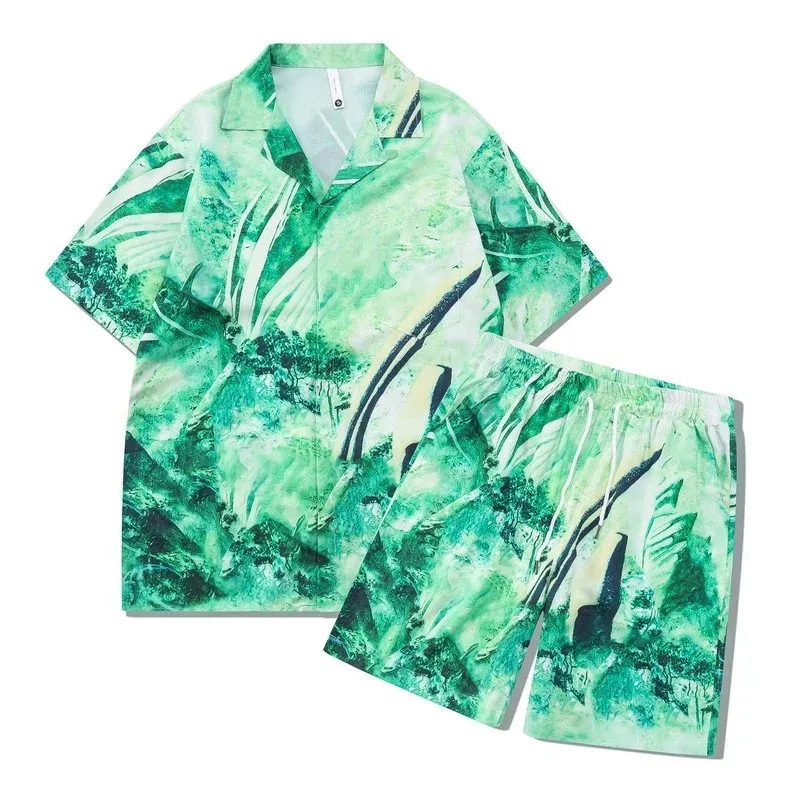 19绿色 Tropical Print Co-ord Set