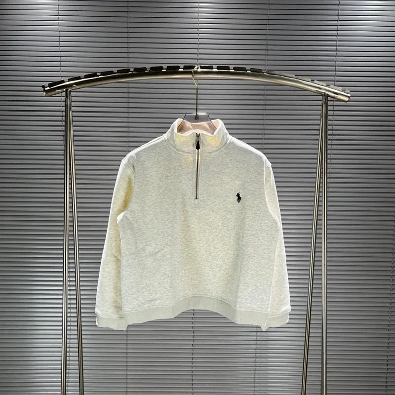 Polo Ralph Lauren Classic Logo Zip Neck Sweater Cream