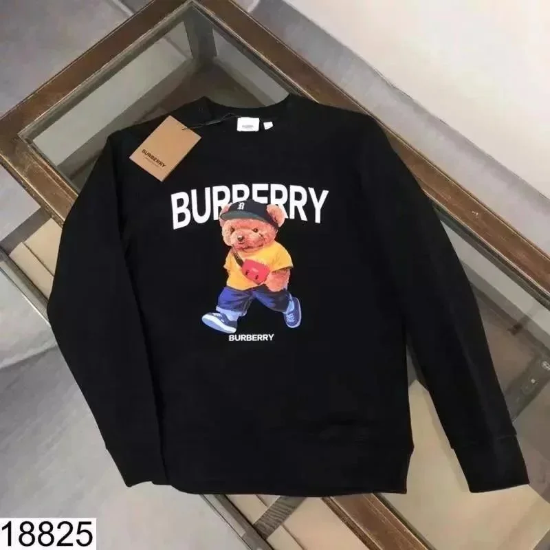 Burberry Bear Print Black Cotton Sweatshirt
