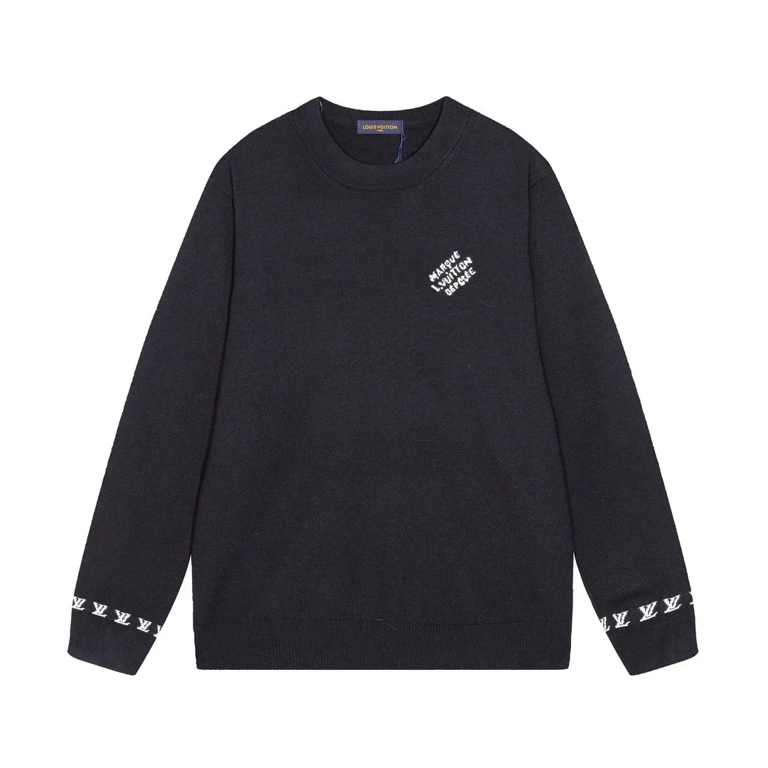 Louis Vuitton Black LV Logo Knit Sweater