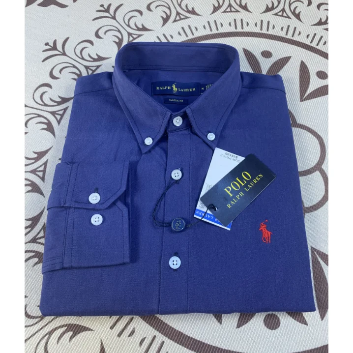 Ralph Lauren Classic Fit Blue Button-Down Shirt