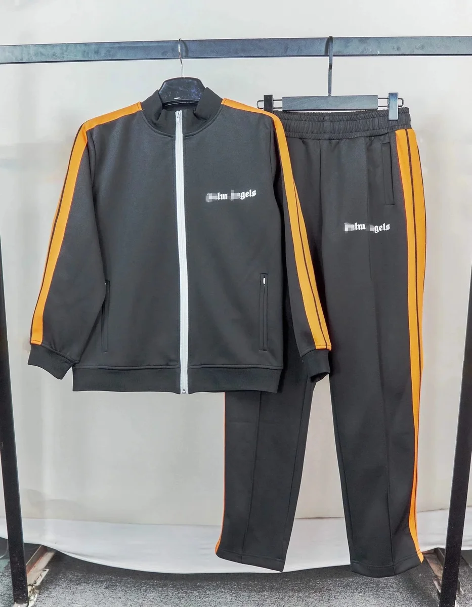 Palm Angels Track Black Orange Striped Tracksuit