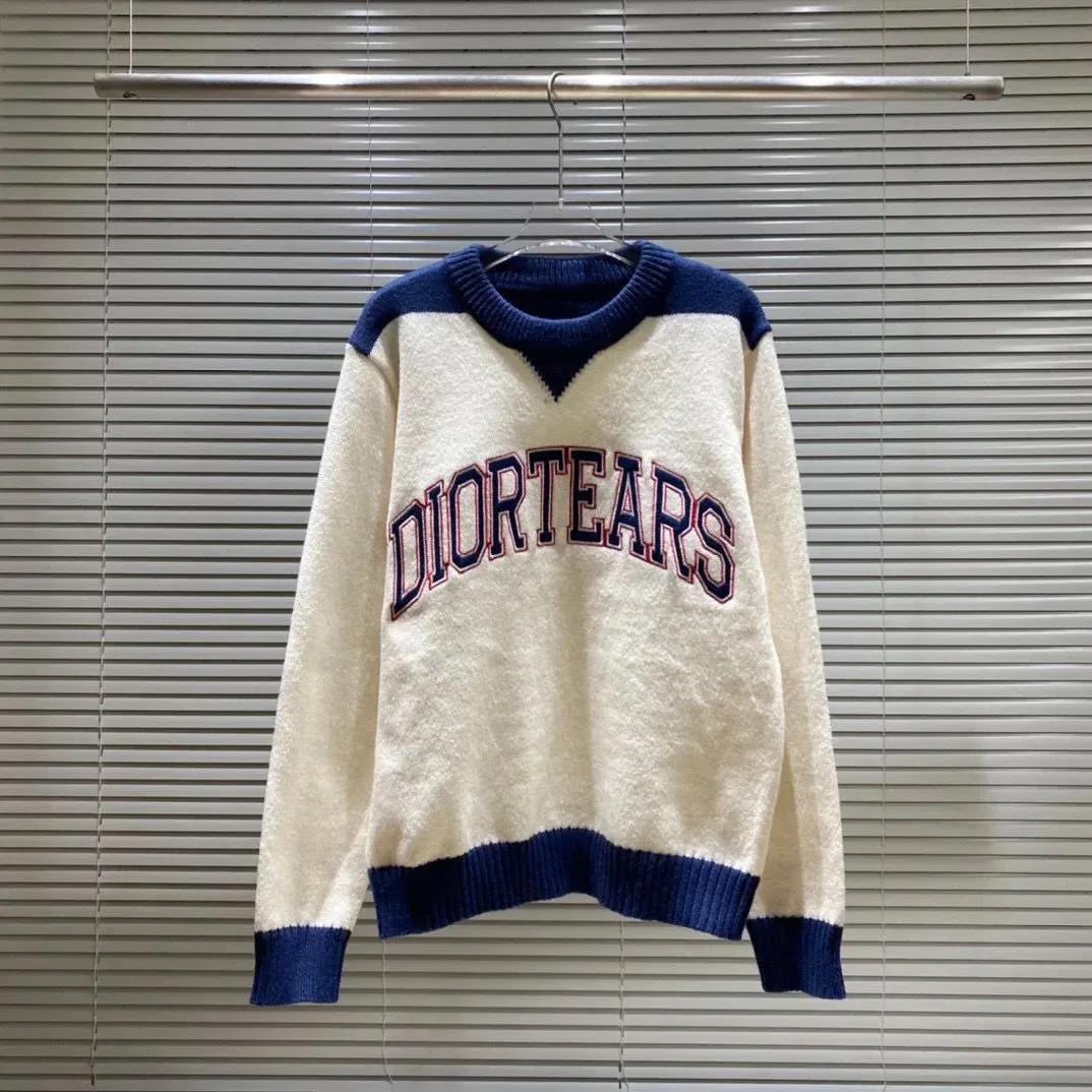 Dior DIORTEARS Sweater White/Navy Knitwear