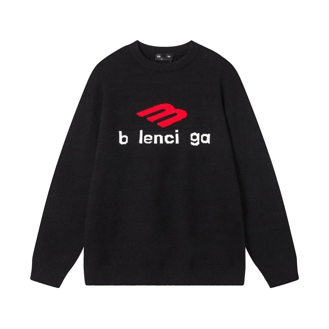Balenciaga Black 'b lenci ga' Knit Sweater