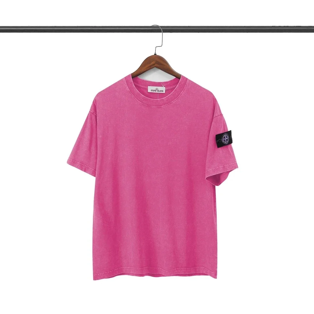 Stone Island Pink Solid T-Shirt