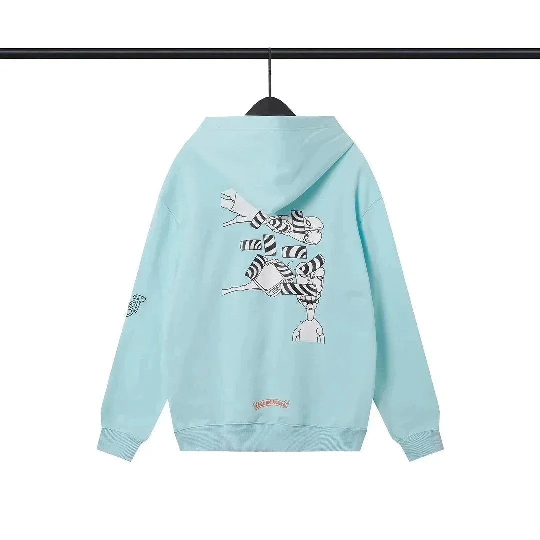 Chrome Hearts Mint Green Hoodie with Graphic Print