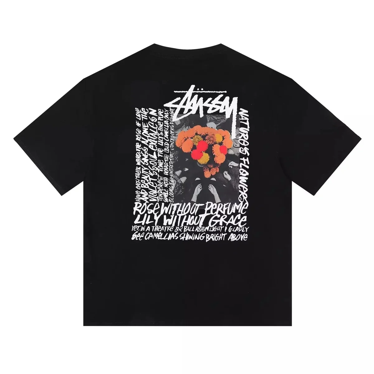 Stussy Nature's Flowers Black T-Shirt