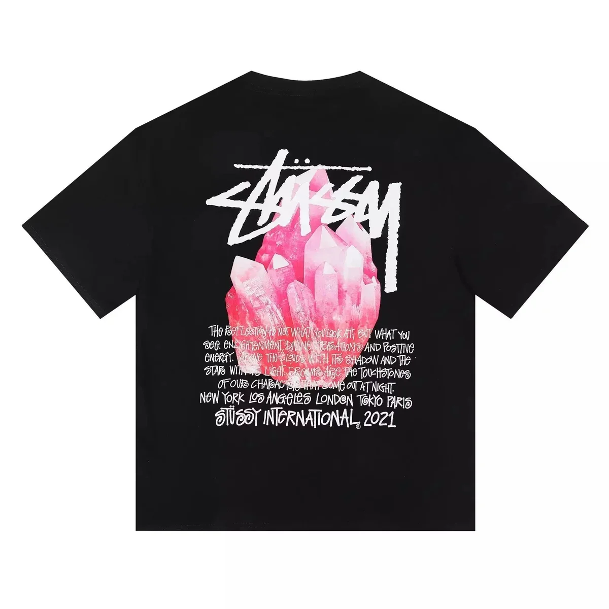Stussy Crystal Print T-Shirt 03 Black