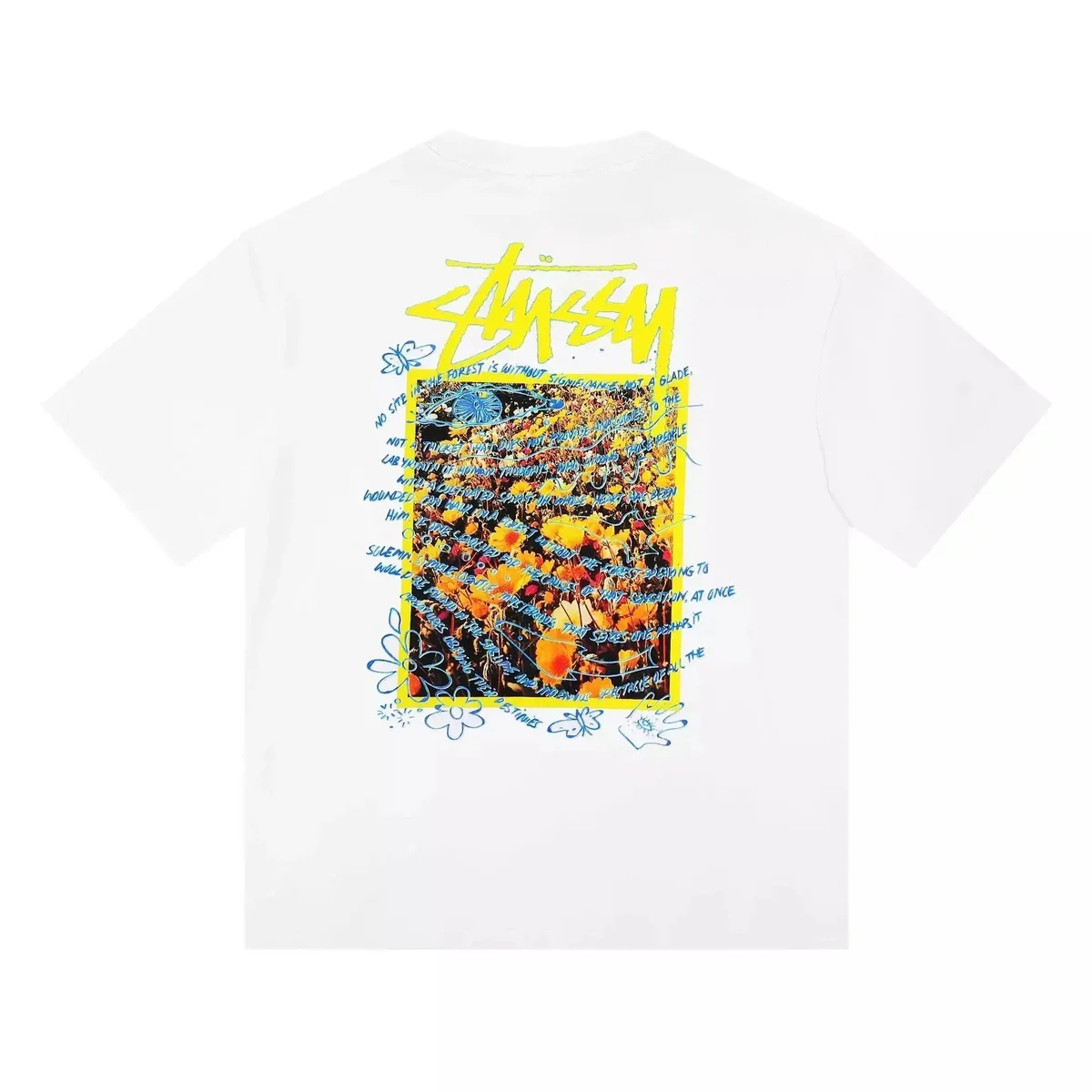 Stussy Stüssy White Floral T-Shirt