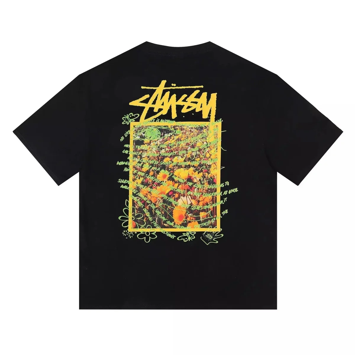 Stussy Stüssy Black Floral T-Shirt