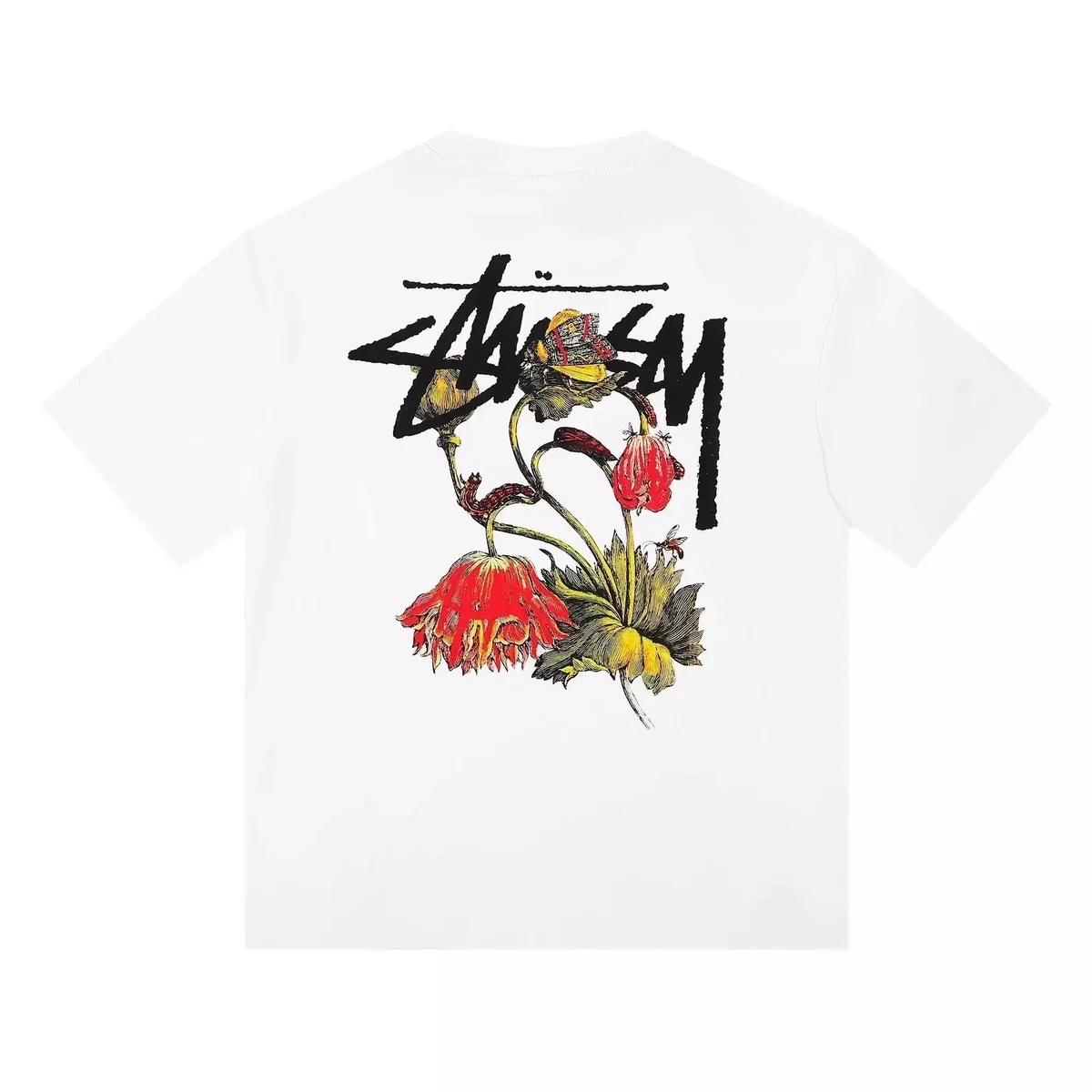 Stussy Stüssy Floral Print T-Shirt White