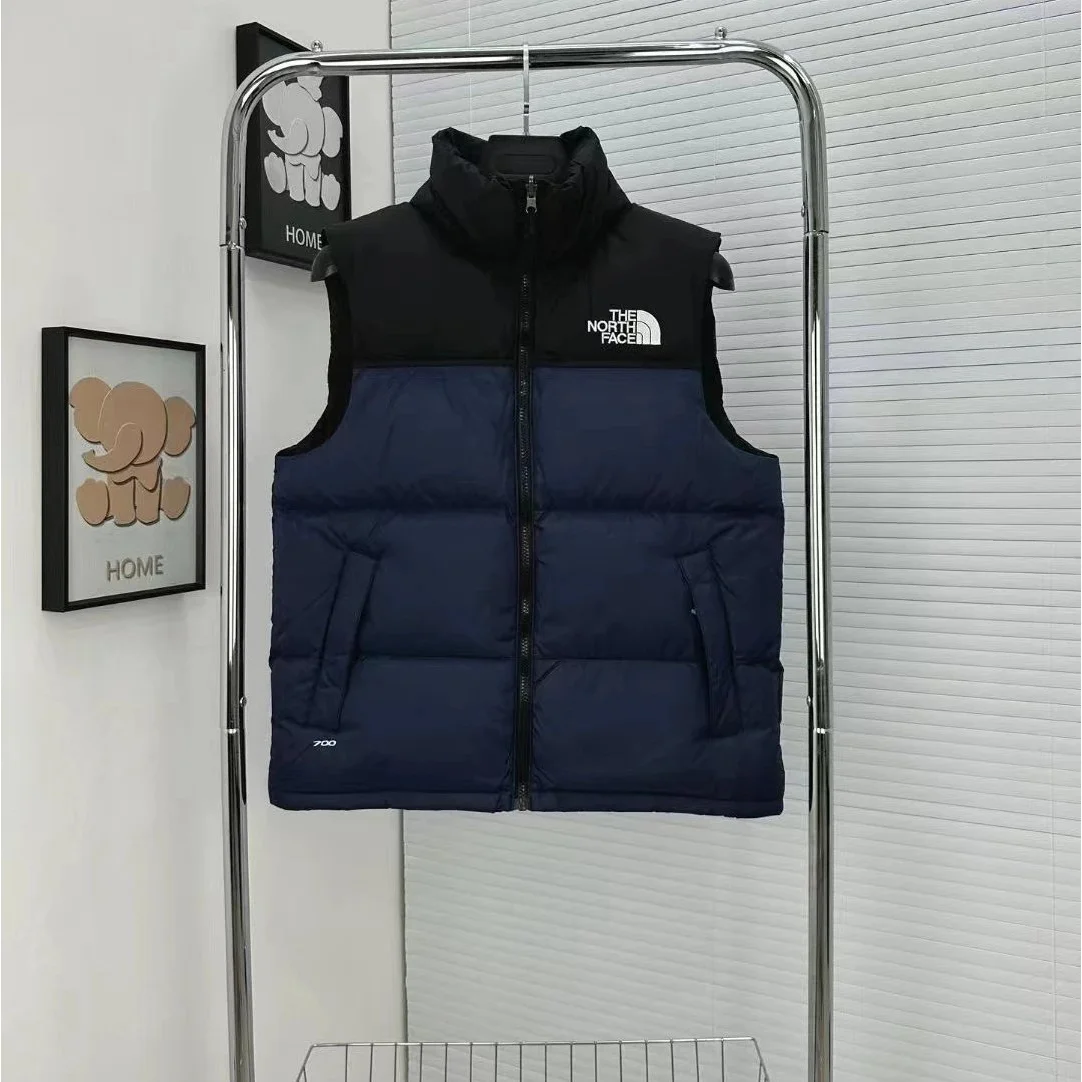 The North Face Nuptse Blue Black Vest