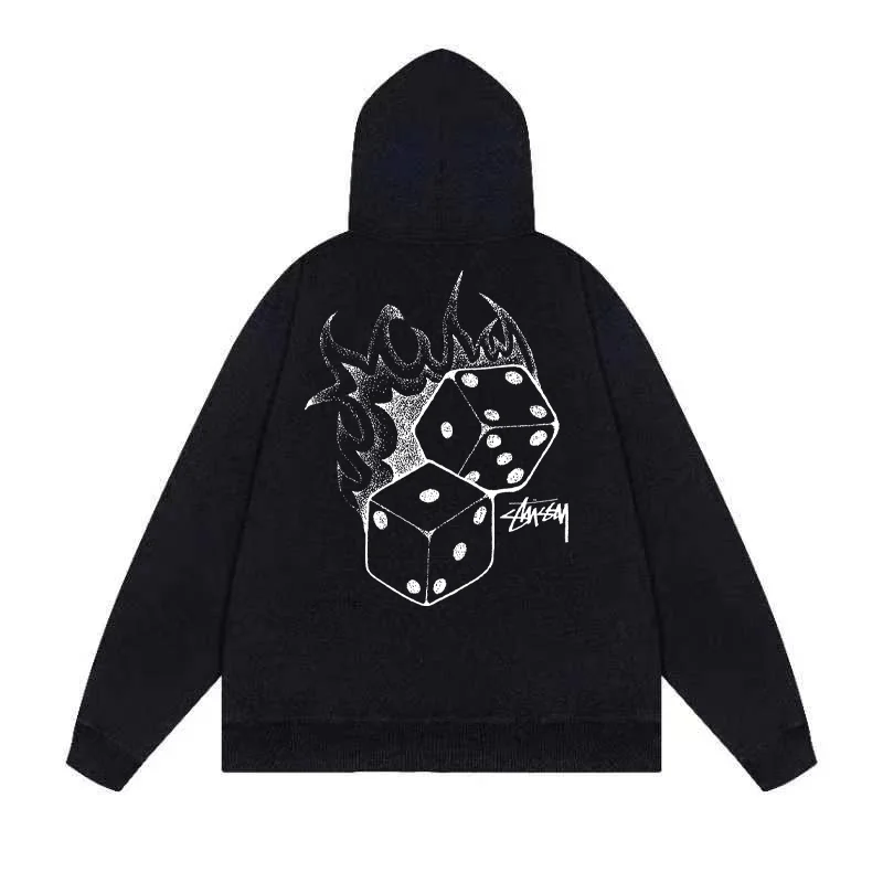 Stussy Dice Print Hoodie Black