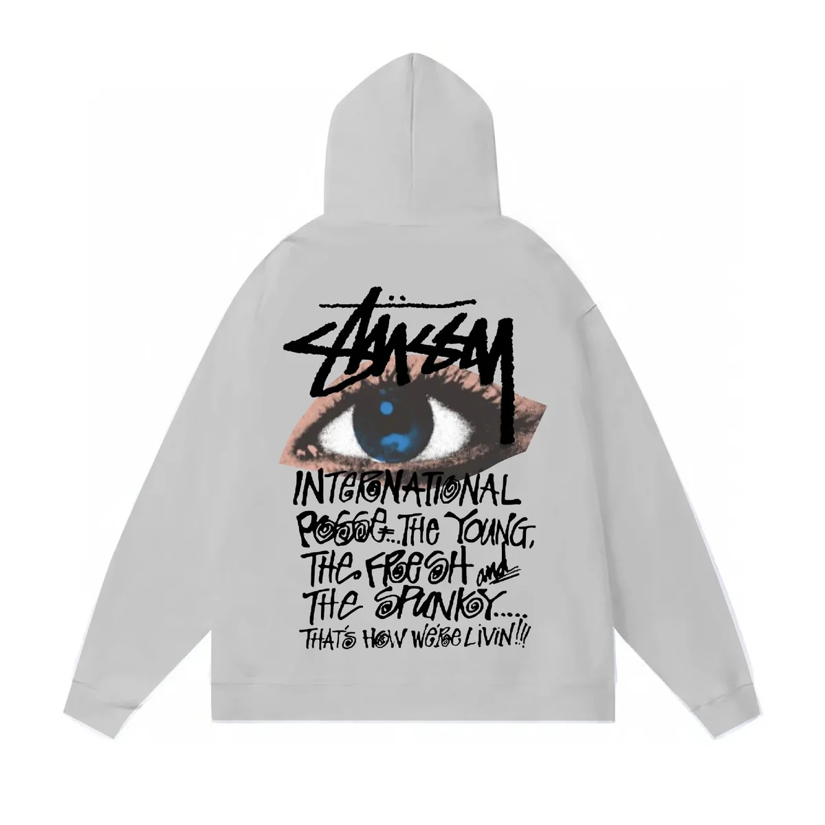 Stussy Stüssy Hoodie Grey Eye Print Pullover
