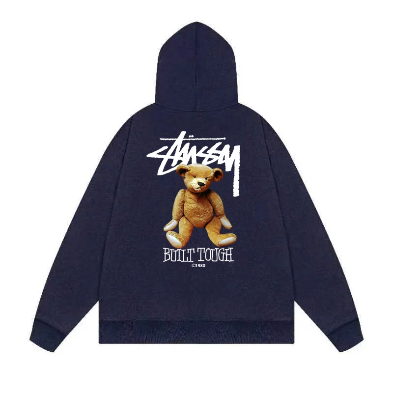 Stussy Built Tough Bear Hoodie Navy