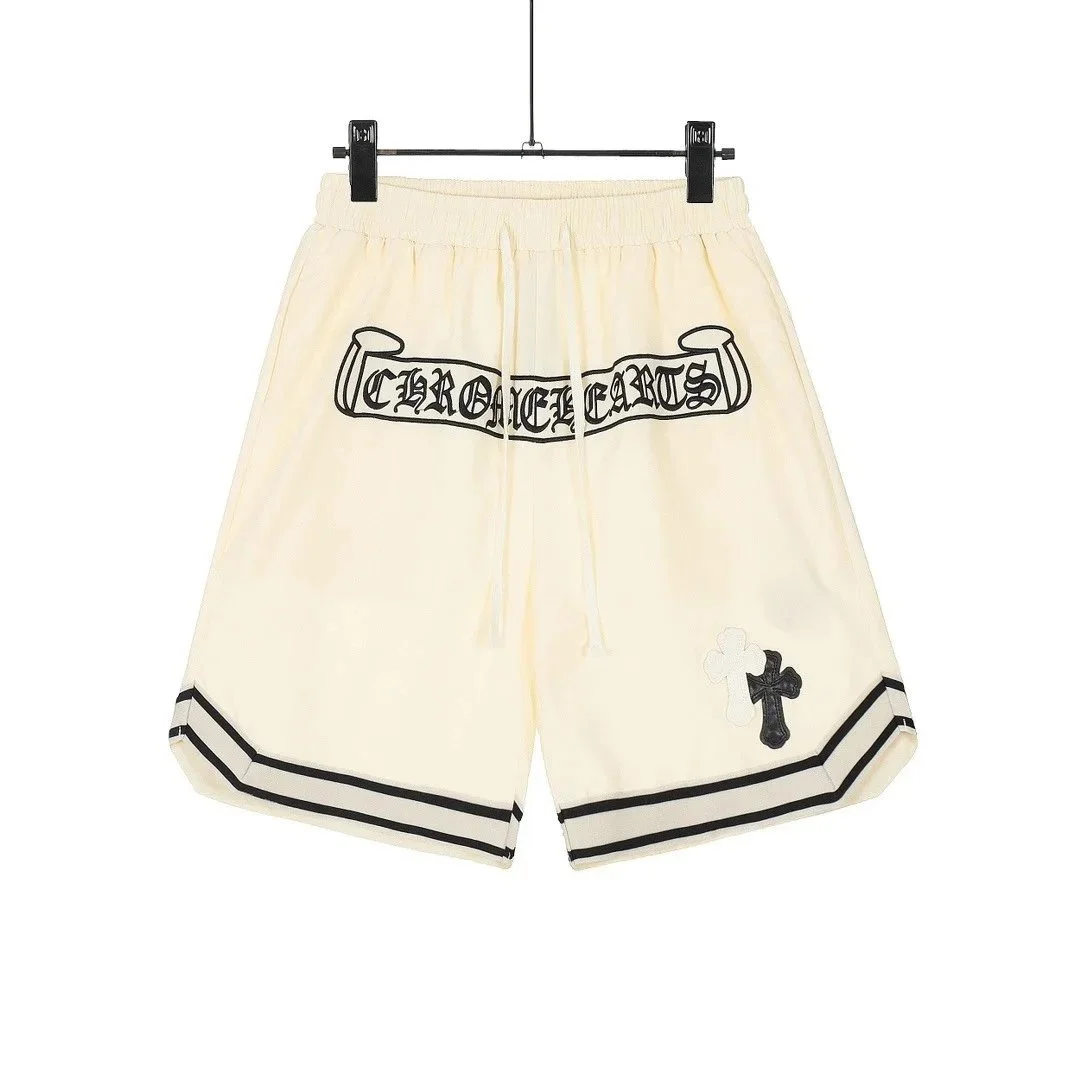 Chrome Hearts CH Cross Basketball Shorts Cream