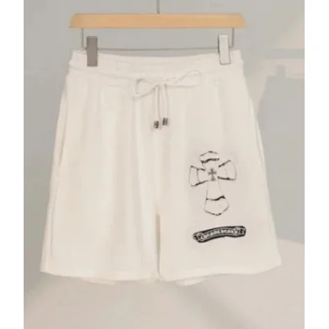 Chrome Hearts Cross Embroidered Shorts White Casual