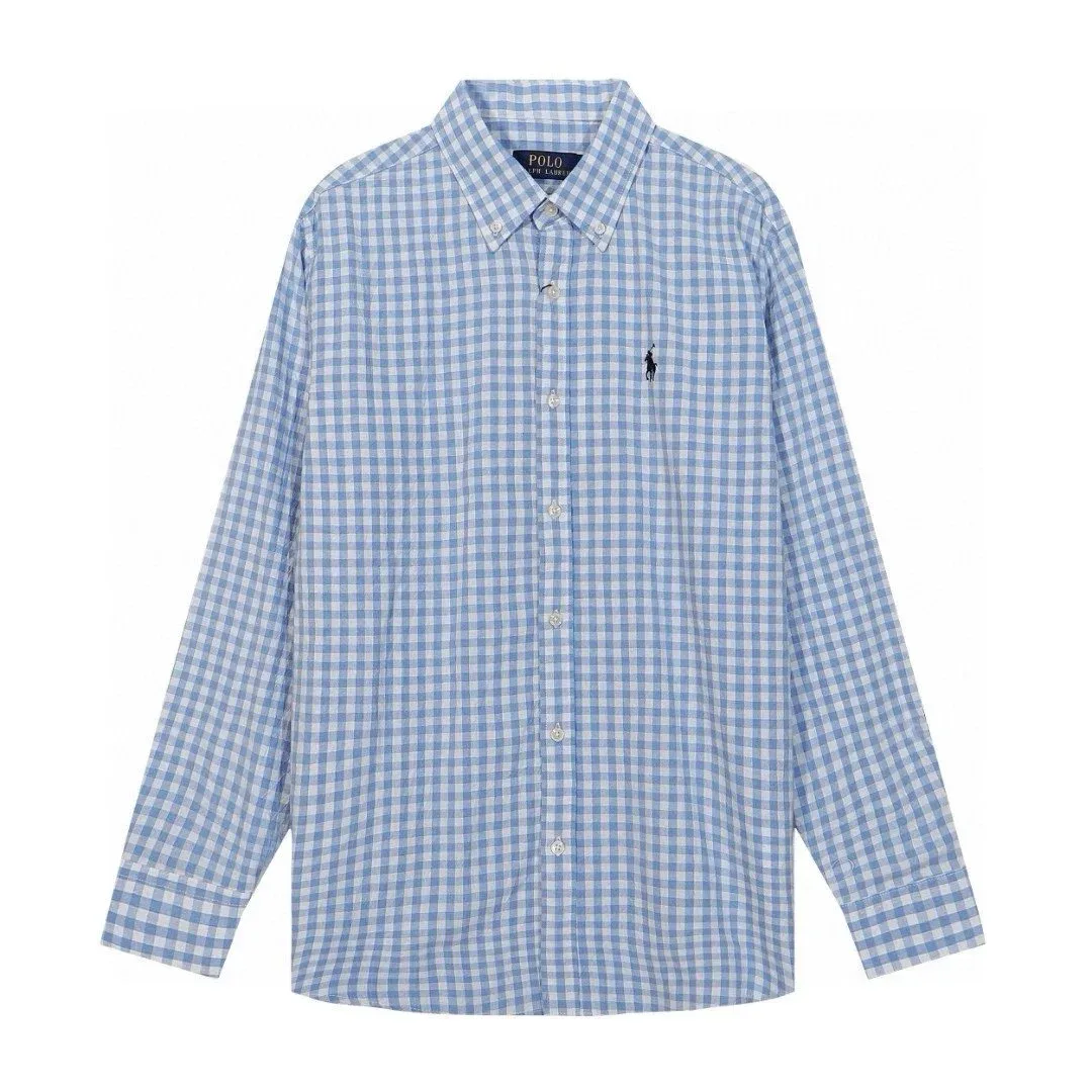Polo Ralph Lauren Classic Logo Blue & White Gingham Shirt