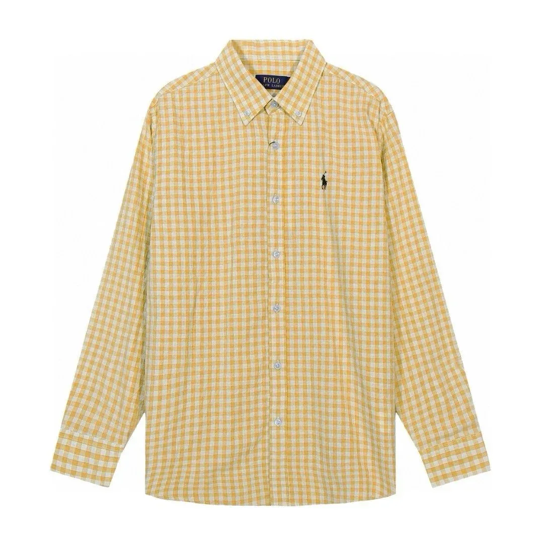 Polo Ralph Lauren Classic Logo Yellow Gingham Shirt