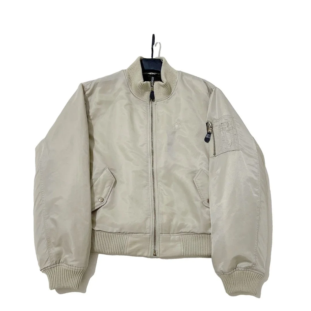 Polo Ralph Lauren Classic Logo Beige Bomber Jacket