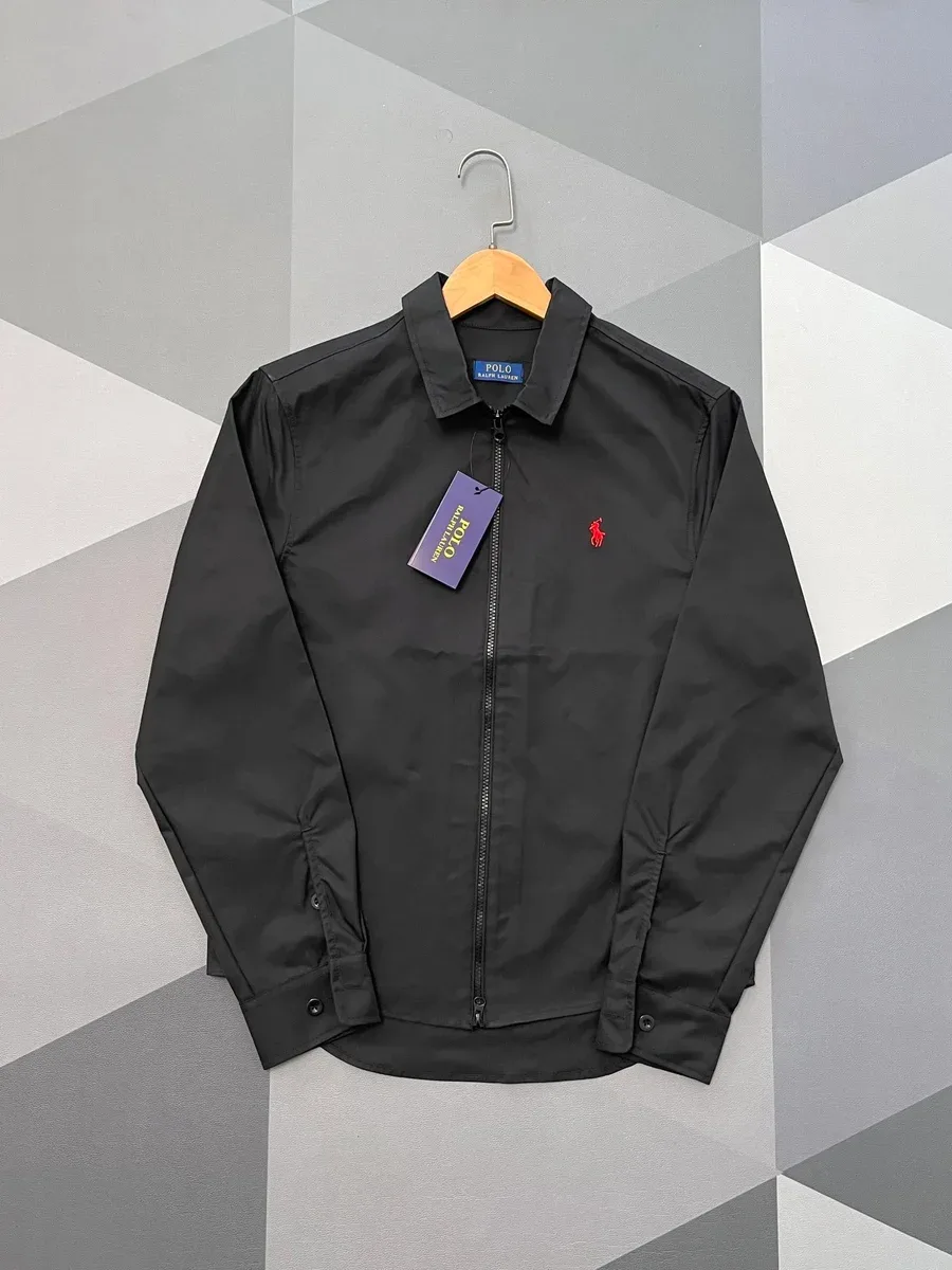 Polo Ralph Lauren Black Zip-Up Shirt