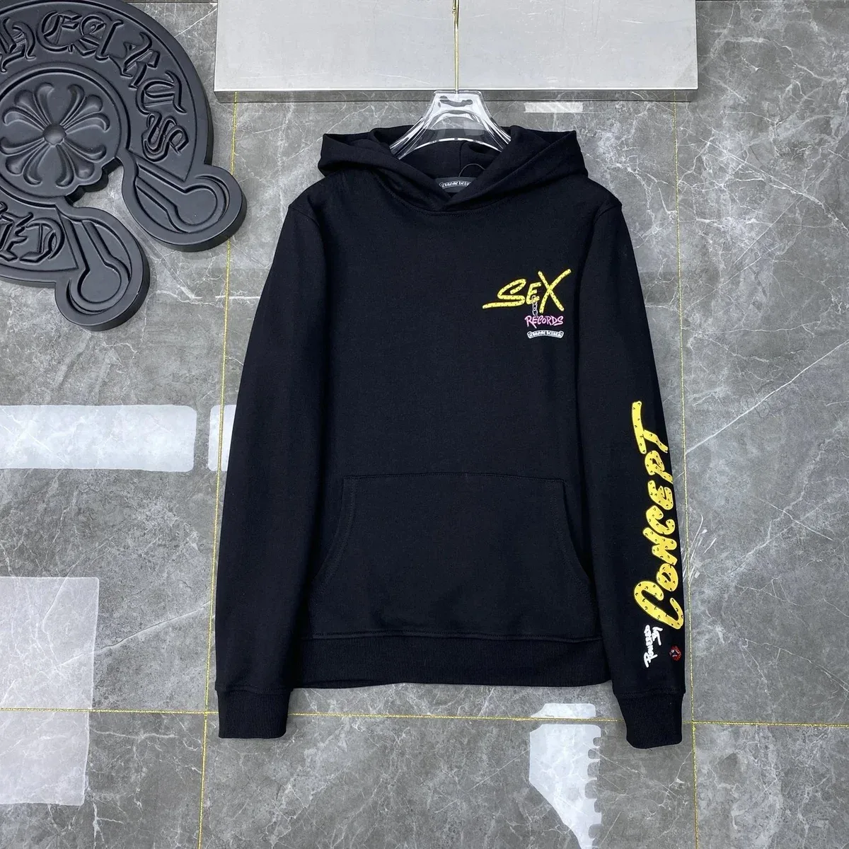 Chrome Hearts SEX Records Concept Black Hoodie