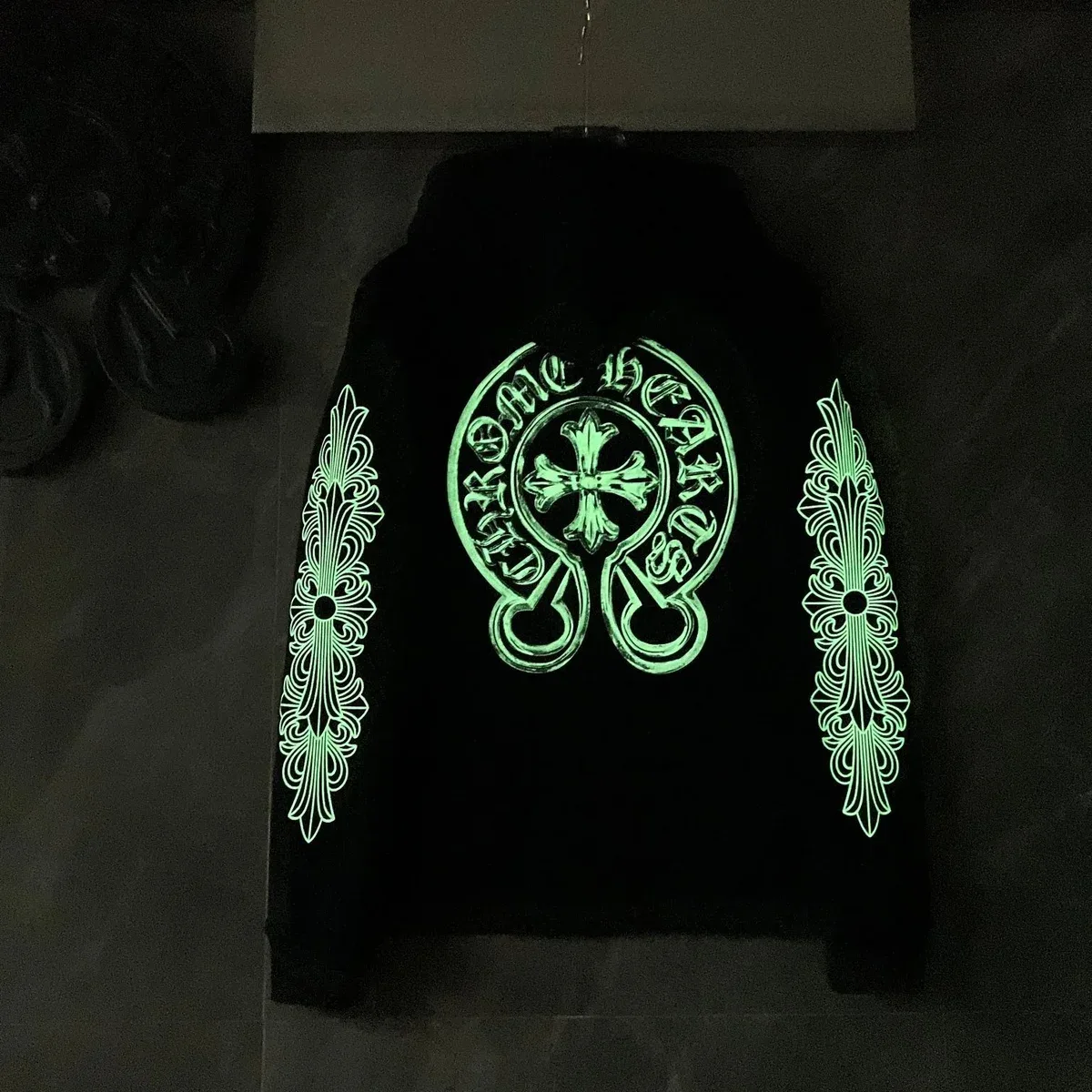 Chrome Hearts Glow-in-the-Dark Hoodie Black Night Edition