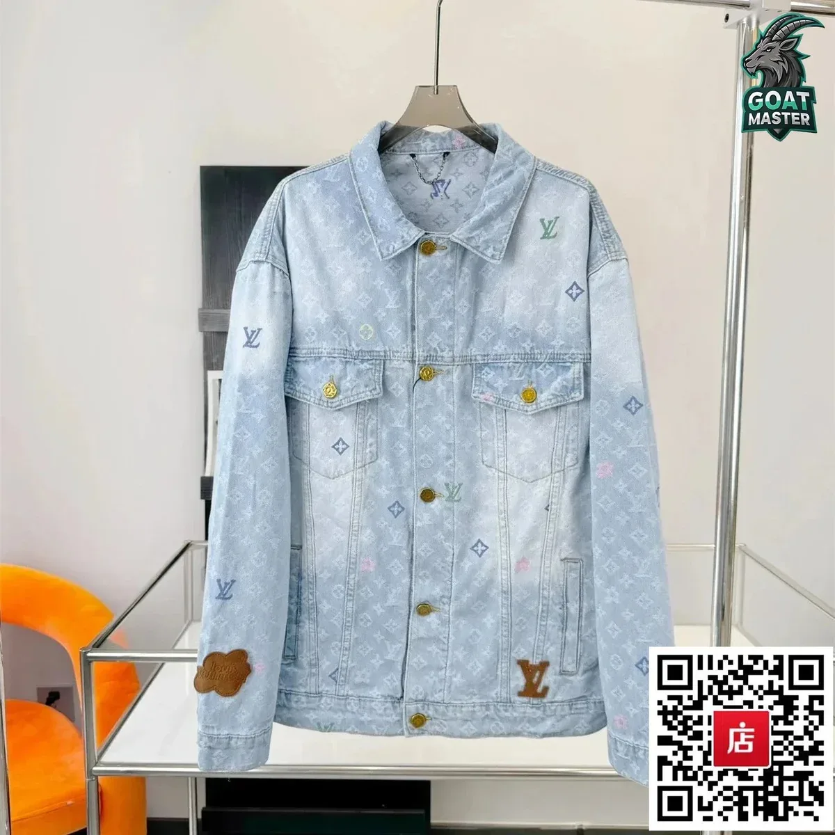 Louis Vuitton Monogram Denim Jacket Light Blue