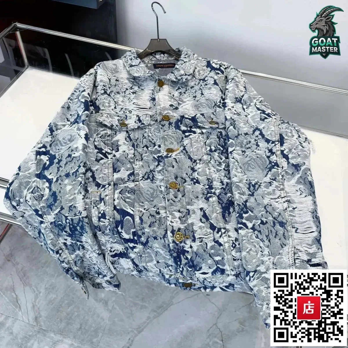 Louis Vuitton Tabi Jacket Blue Marble Denim