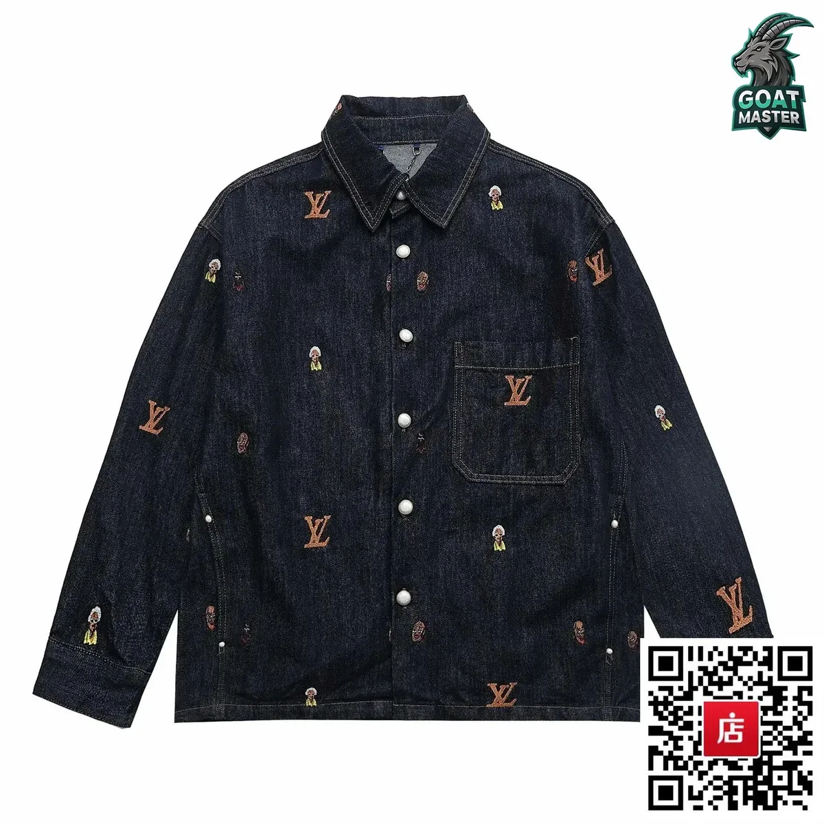 Louis Vuitton Denim Jacket with Embroidery