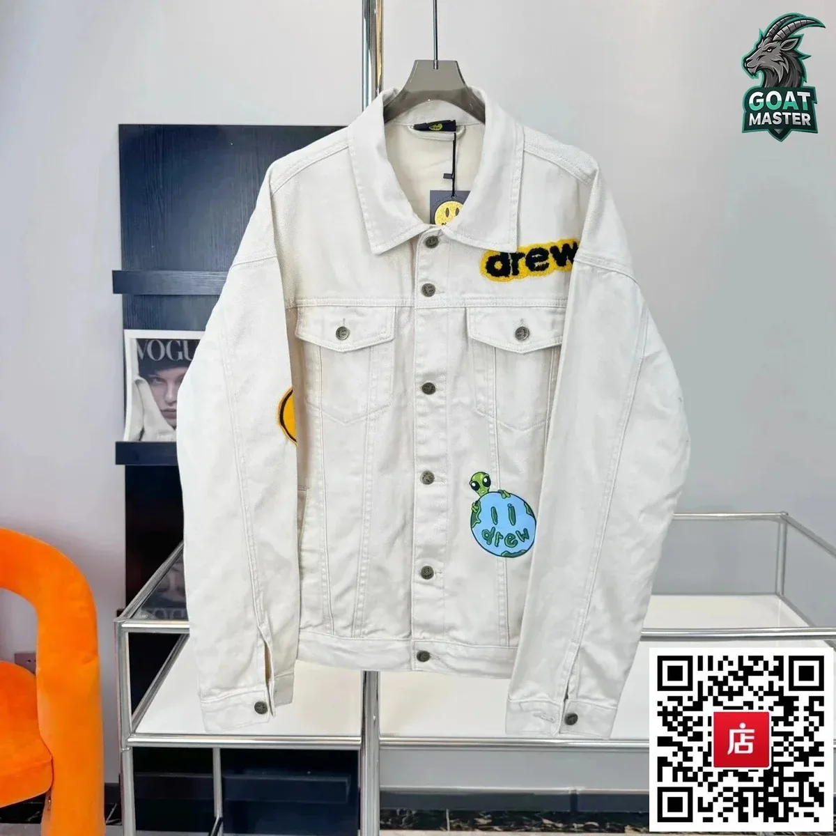 Drew House White Bear Denim Jacket