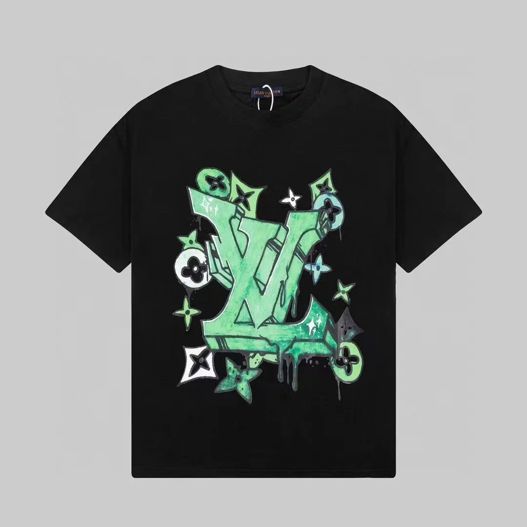 Louis Vuitton Graffiti LV Logo Black T-Shirt