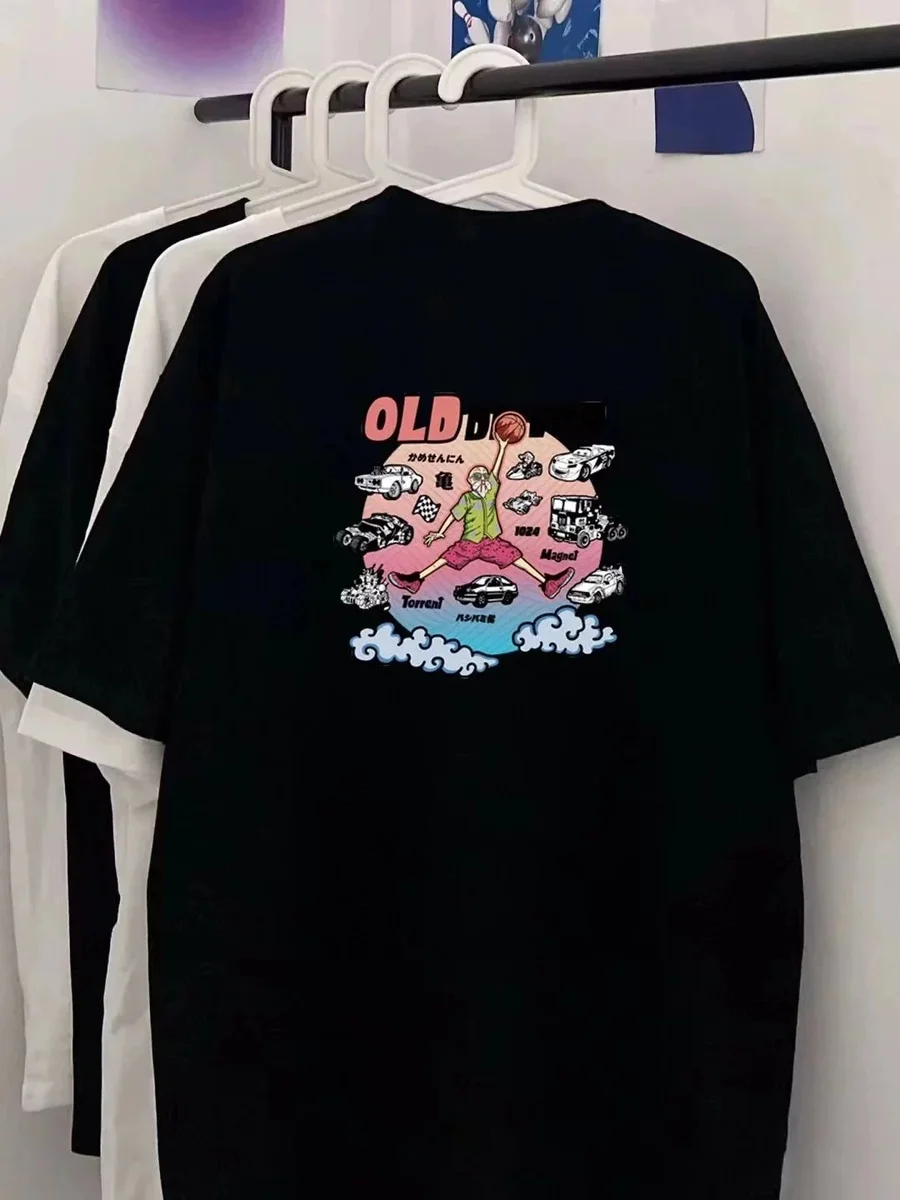 Black Old Man Basketball 002 T-Shirt