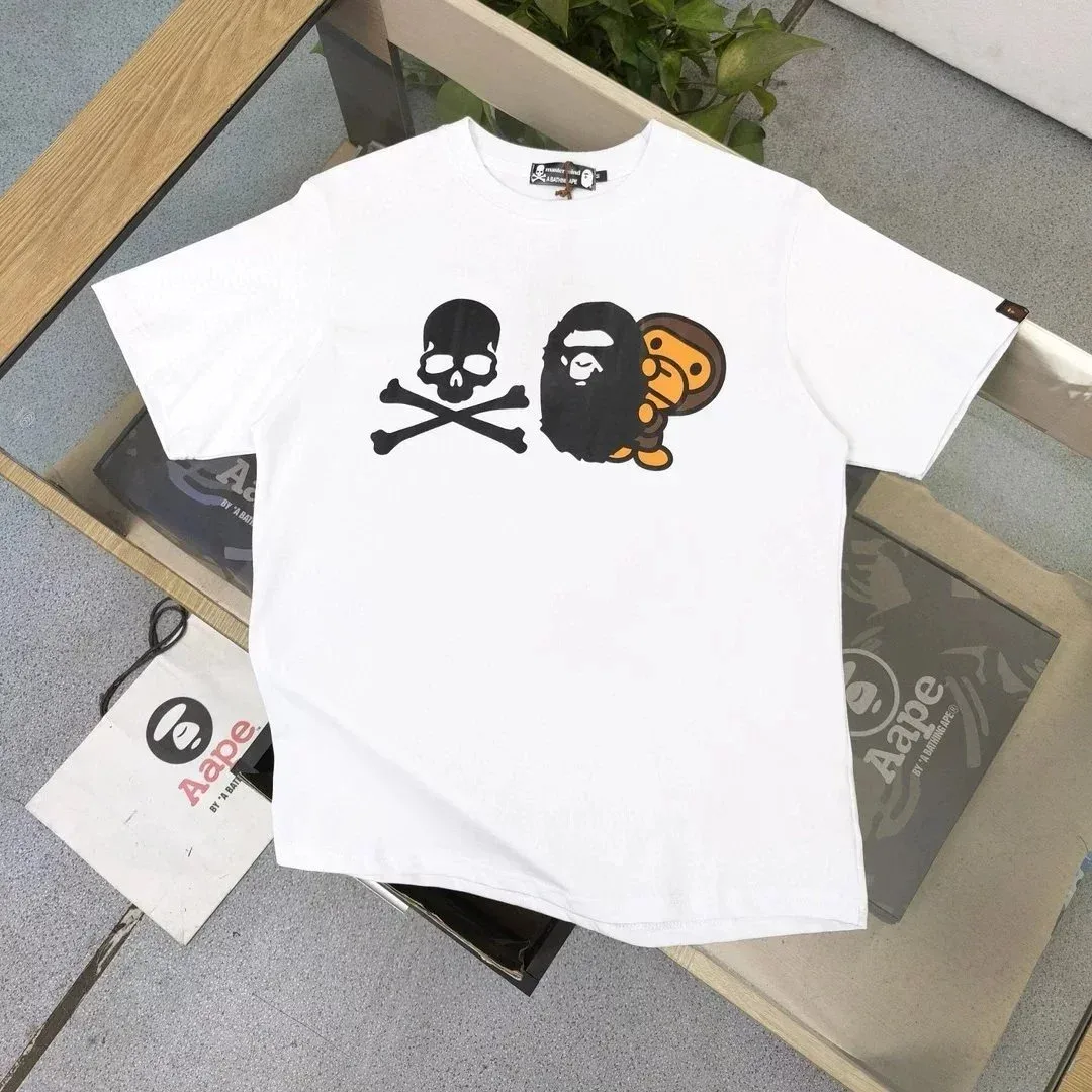 A Bathing Ape BAPE STA White Skull Monkey T-Shirt