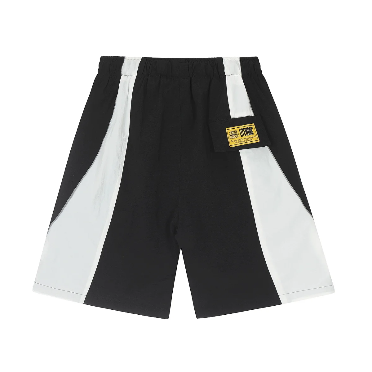 Unisex Black & White Panelled Shorts Model 20