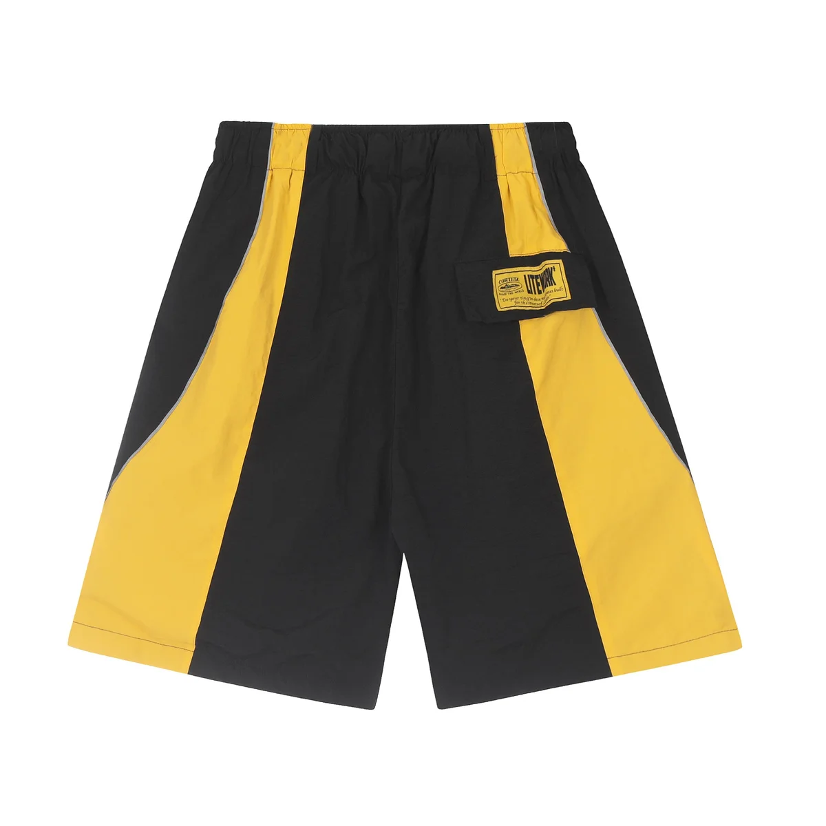 Black/Yellow LITEWALK Panel Shorts