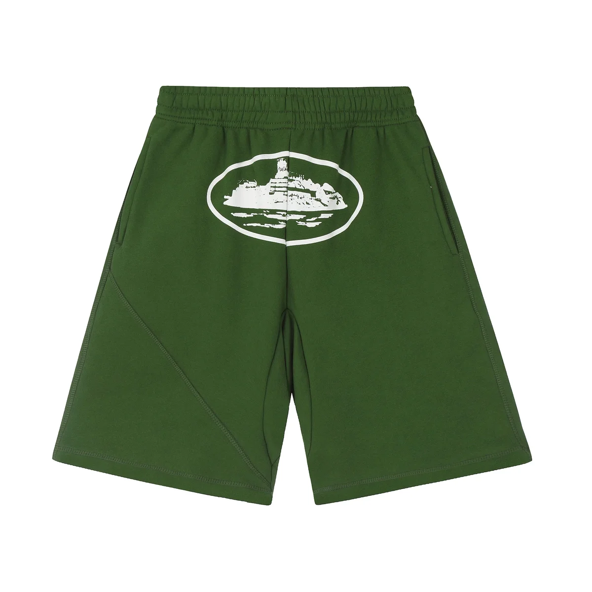 Green Island Print Shorts