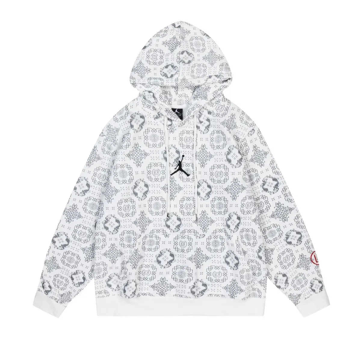 Jordan Air Jordan Hoodie White Bandana Print