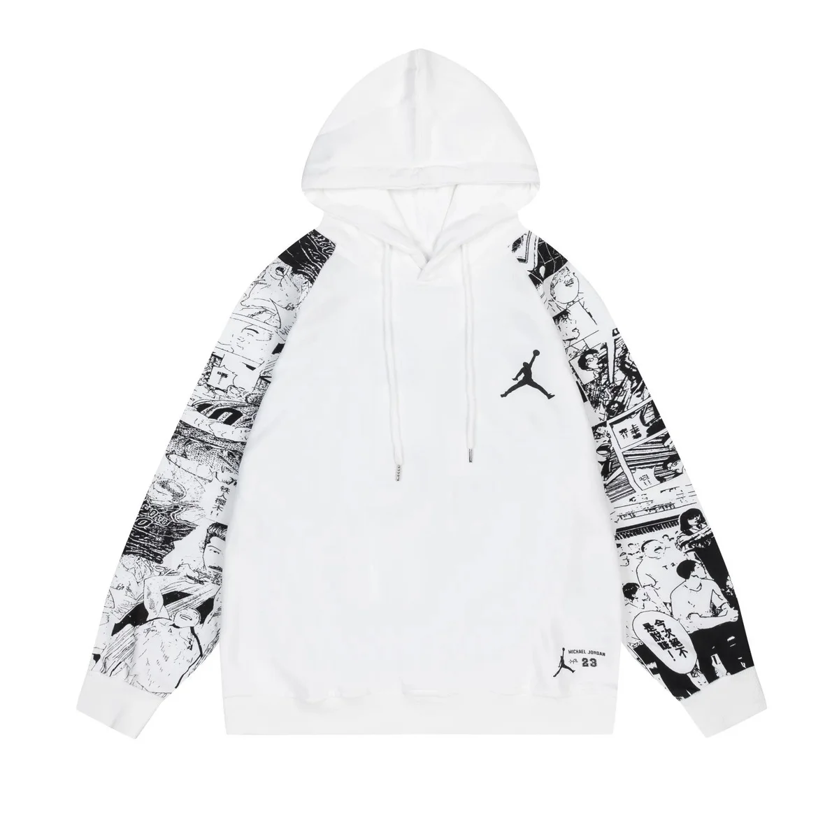 Nike Air Jordan White Manga Print Hoodie