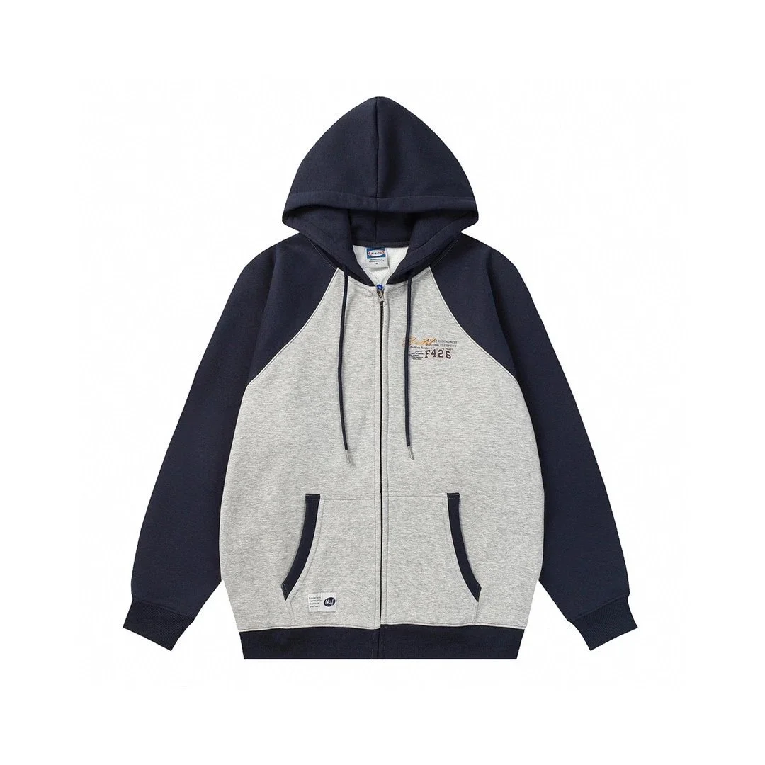 Unisex F426 Colorblock Zip-Up Hoodie