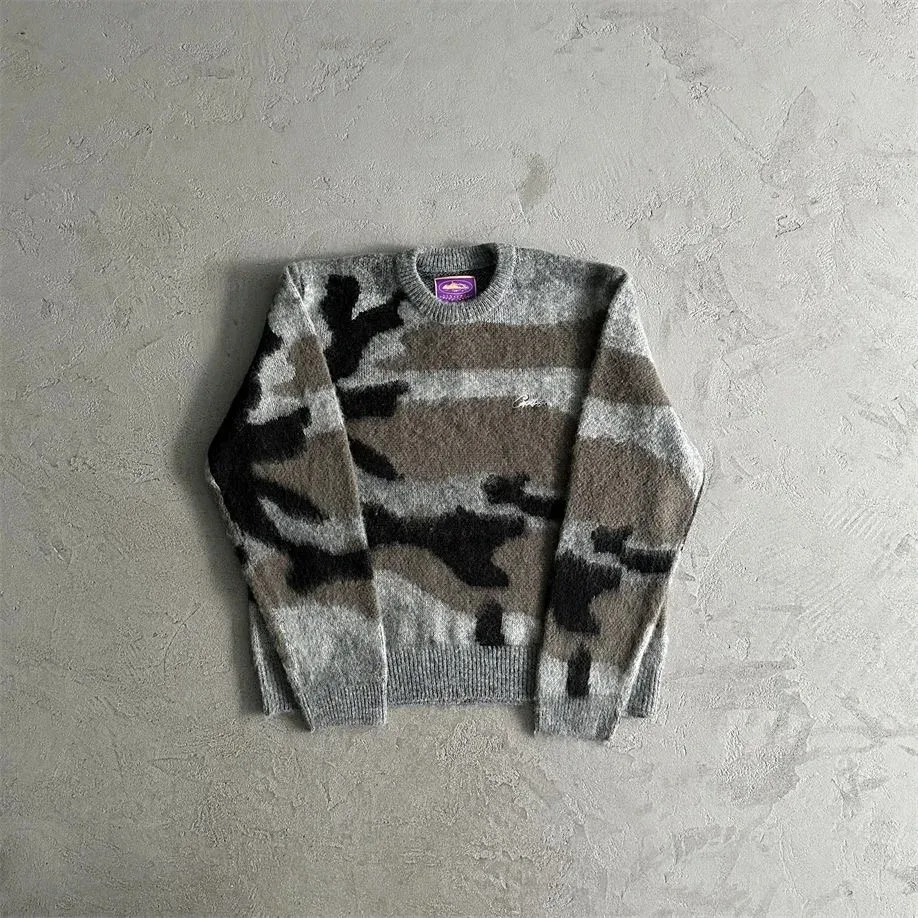 Maison Mihara Yasuhiro MMY Blakey Camo Crewneck Sweater