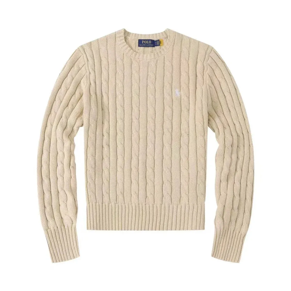 Polo Ralph Lauren Cable Knit Sweater Beige Top