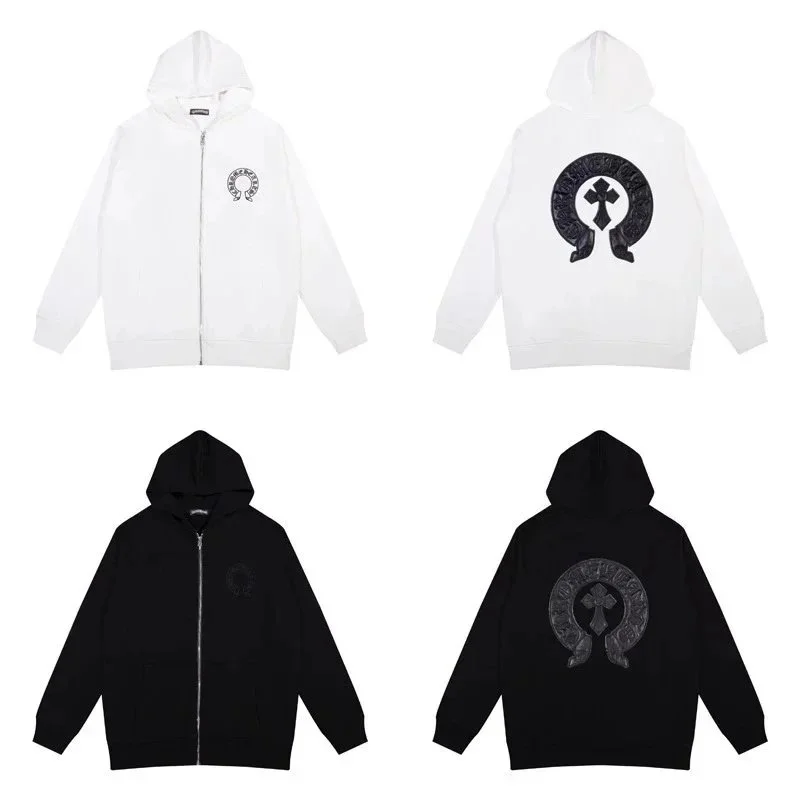 Chrome Hearts CH Cross Zip-Up Hoodie Black BF5020