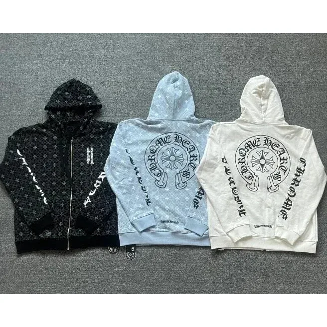 Chrome Hearts CH Cross Hoodie Light Blue BF5021