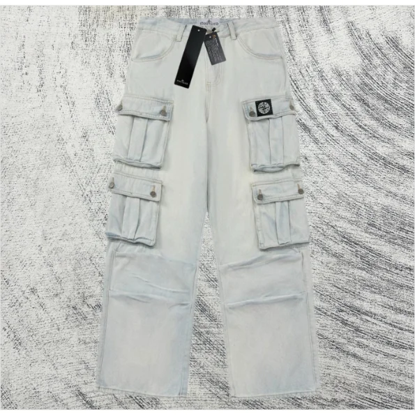 Stone Island 68-15 Light Blue Cargo Jeans