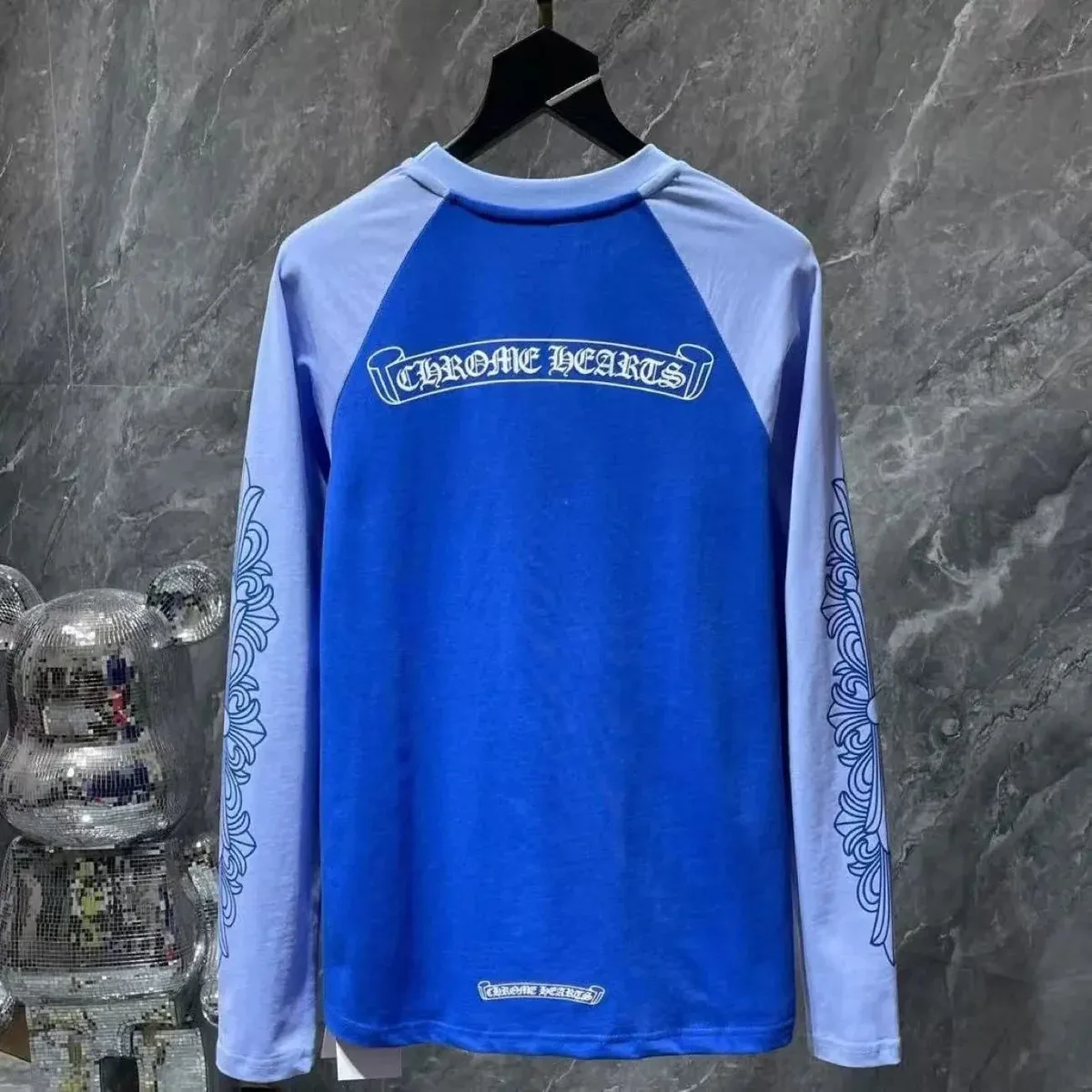 Chrome Hearts Blue & Light Blue Long Sleeve T-Shirt