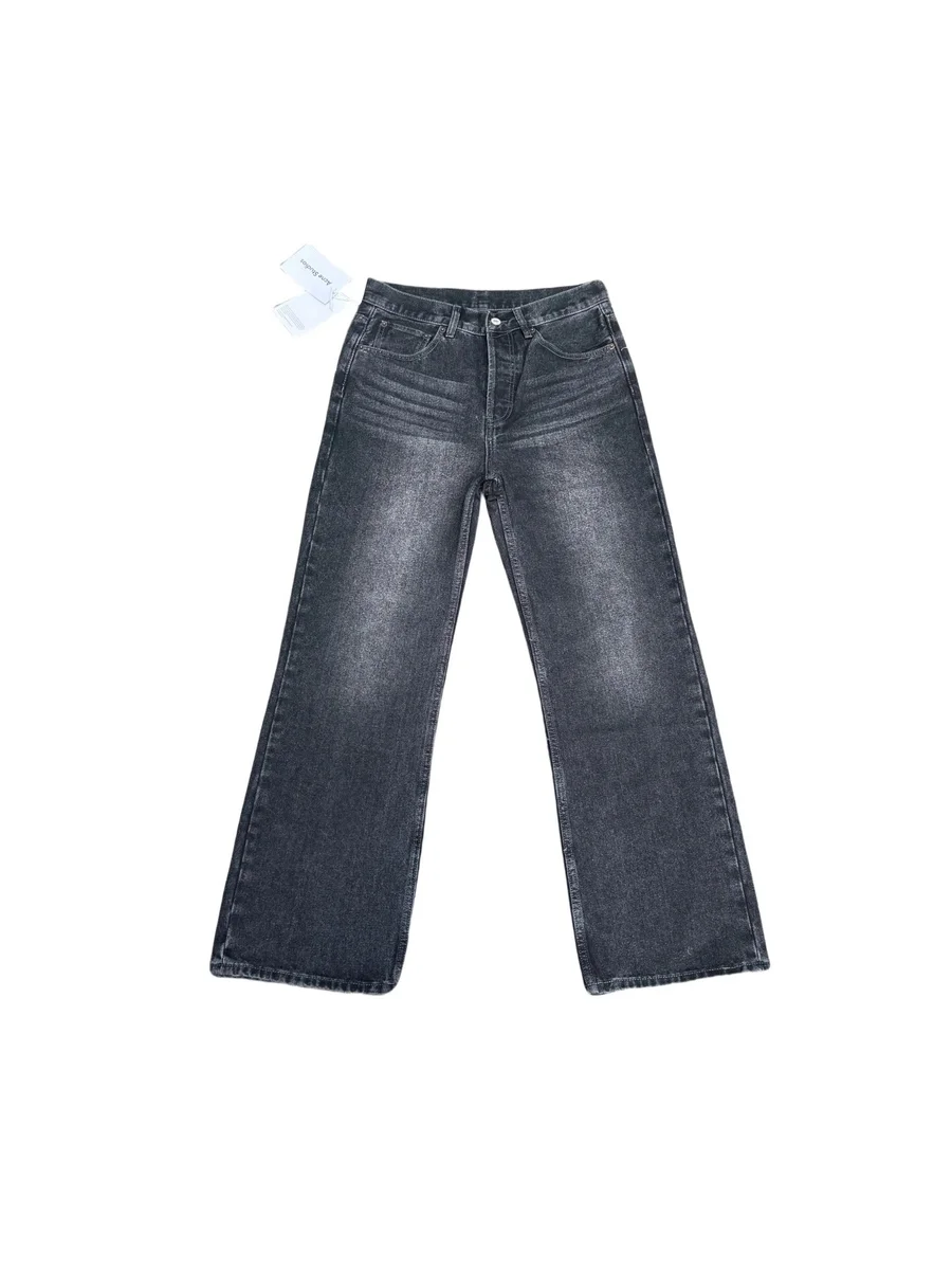 Unisex Dark Wash Wide Leg Jeans