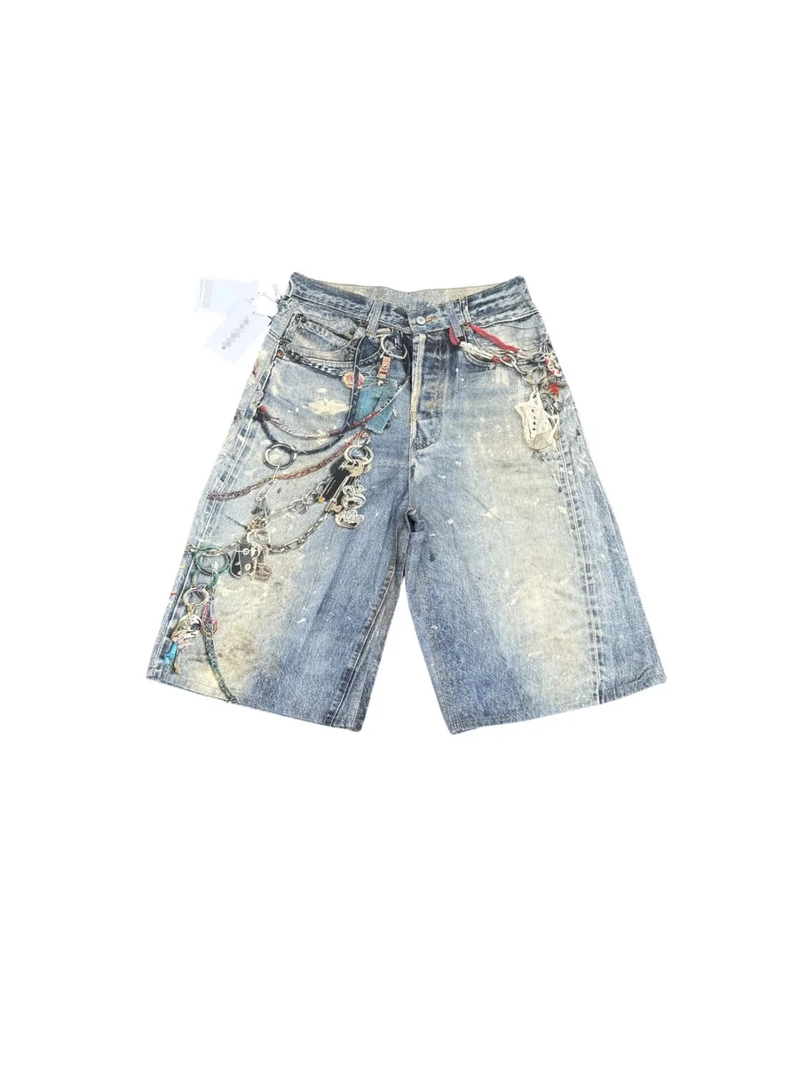 Maison Mihara Yasuhiro MMY Blakey Distressed Denim Shorts